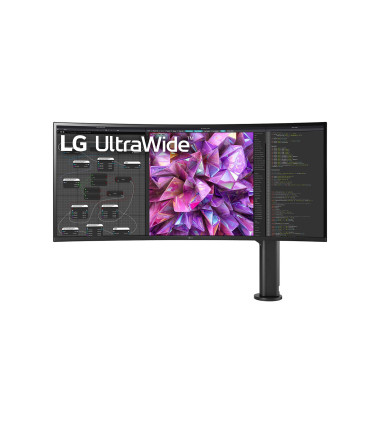 LG Curved Monitor with Ergo Stand  38WQ88C-W 38 ", IPS, UHD, 3840 x 1600, 21:9, 5 ms, 300 cd/m², 60 Hz, HDMI ports quantity 2