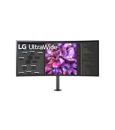 LG Curved Monitor with Ergo Stand  38WQ88C-W 38 ", IPS, UHD, 3840 x 1600, 21:9, 5 ms, 300 cd/m², 60 Hz, HDMI ports quantity 2