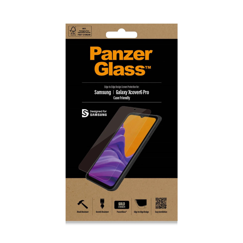 PanzerGlass Screen protector, Samsung, Galaxy Xcover6 Pro, Glass, Transparent, Case Friendly