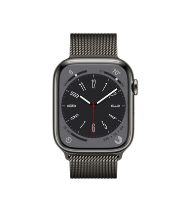 Apple Watch Series 8 MNKX3UL/A 45mm, Smart watches, GPS (satellite), Retina LTPO OLED, Touchscreen, Heart rate monitor, Waterpro