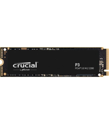 Crucial SSD P3 1000 GB, SSD form factor M.2 2280, SSD interface PCIe NVMe Gen 3, Write speed 3000 MB/s, Read speed 3500 MB/s