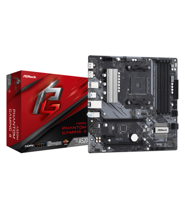 ASRock A520M Phantom Gaming 4 - motherboard - micro ATX - Socket AM4 - AMD A520