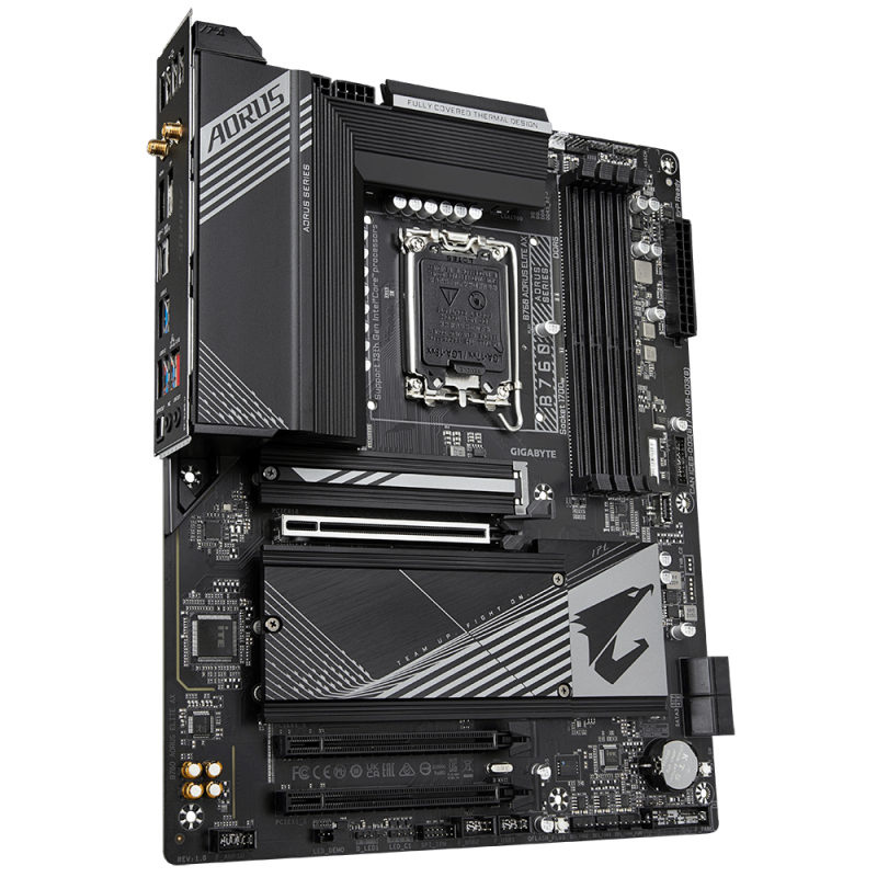 Gigabyte B760 AORUS ELITE AX 1.0 M/B Processor family Intel, Processor socket  LGA1700, DDR4 DIMM, Memory slots 4, Supported har