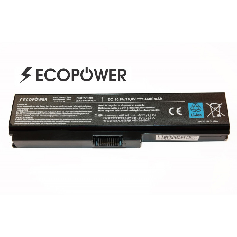Toshiba PA3817u-1Brs EcoPower 6 celių 4400mah baterija