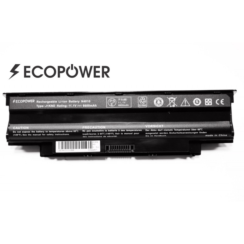 Kompiuterių baterijos DELL J1KND 9 cell EcoPower