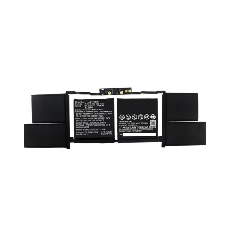 Apple A1953 macbook pro 15 2018 2019 A1990 battery 11.4V 83.22Wh 7300mAh CP IC Apple A1953 macbook pro 15 2018 2019 A1990 battery 11.4V 83.22Wh 7300mAh CP IC