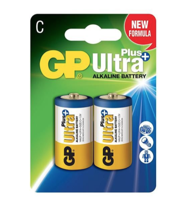 2x C14 LR14 Ultra Plus Alkaline C 1.5v baterijos