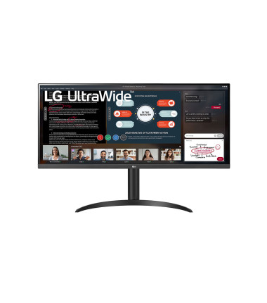 LG 34WP550-B 34 ", IPS, UltraWide Full HD, 2560 x 1080 pixels, 21:9, 5 ms, 200 cd/m², Black, Headphone Out, 75 Hz, HDMI ports qu