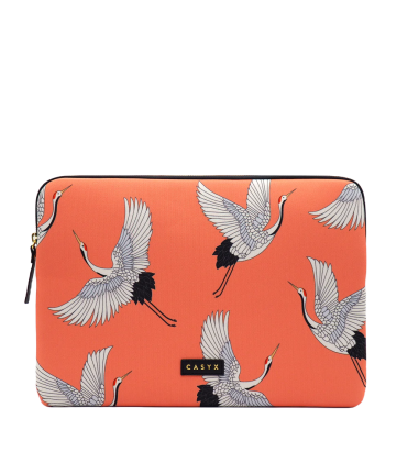 Casyx for MacBook SLVS-000006 Fits up to size 13 ”/14 ", Sleeve, Coral Cranes, Waterproof