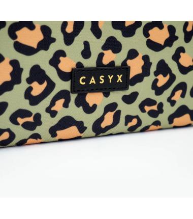 Casyx for MacBook SLVS-000005 Fits up to size 13 ”/14 ", Sleeve, Olive Leopard, Waterproof