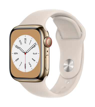 Apple Watch Series 8 GPS + Cellular MNJC3EL/A 41mm, Retina LTPO OLED, Touchscreen, Heart rate monitor, Waterproof, Bluetooth, Wi