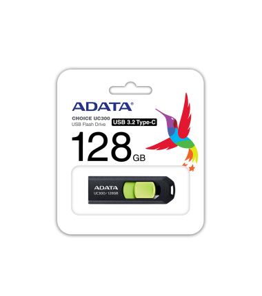 ADATA FlashDrive  UC300 128 GB,  USB 3.2 Gen 1, Black/Green