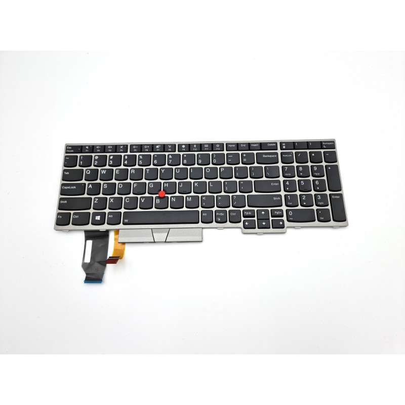 Lenovo ThinkPad P53 L590 T590 US HQ klaviatūra su pašvietimu pilka