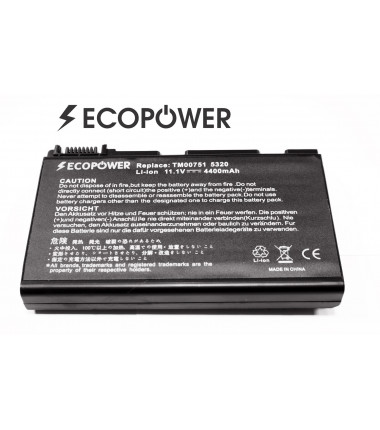 Acer TM00741 EcoPower 6 celių 4400mah baterija