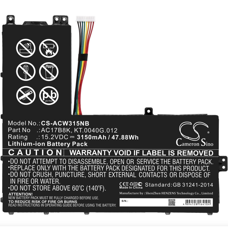 Acer battery AC17B8K KT.0040G.012 SWIFT SF315-52 SF315-52G CP