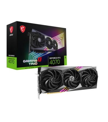 MSI GeForce RTX 4070 GAMING X TRIO 12G NVIDIA, 12 GB, GeForce RTX 4070, GDDR6X, PCI Express Gen 4, HDMI ports quantity 1, Memory