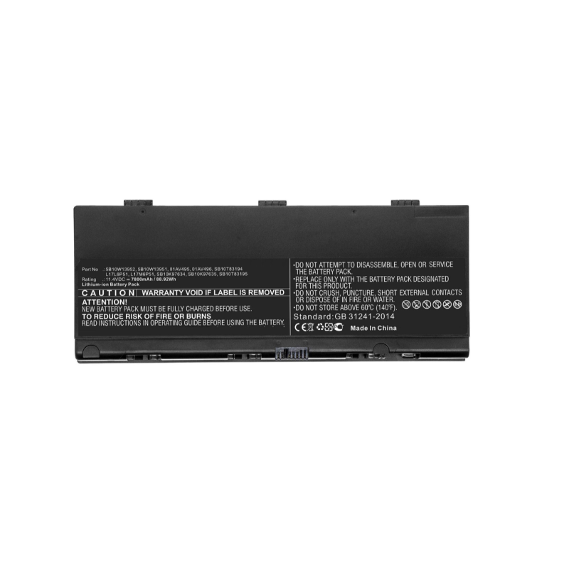 Lenovo baterija l17m6p51 l17l6p51 ThinkPad P50 P51 P52 88.92Wh 7800mAh CP