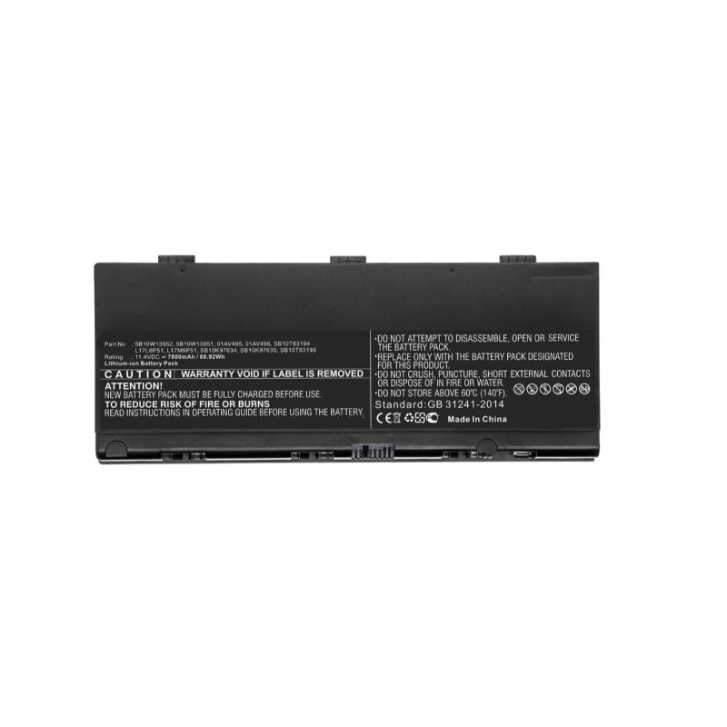 Lenovo battery l17m6p51 l17l6p51 ThinkPad P50 P51 P52 88.92Wh 7800mAh CP Lenovo battery l17m6p51 l17l6p51 ThinkPad P50 P51 P52 88.92Wh 7800mAh CP