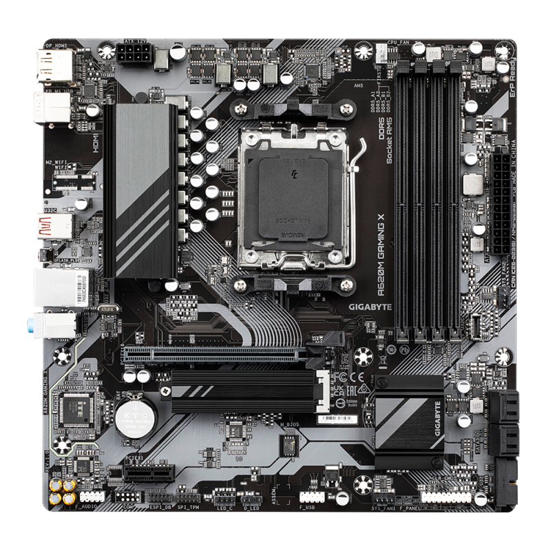 Gigabyte 	A620M GAMING XG10 Processor family AMD, Processor socket AM5, DDR5 DIMM, Memory slots 4, Supported hard disk drive int
