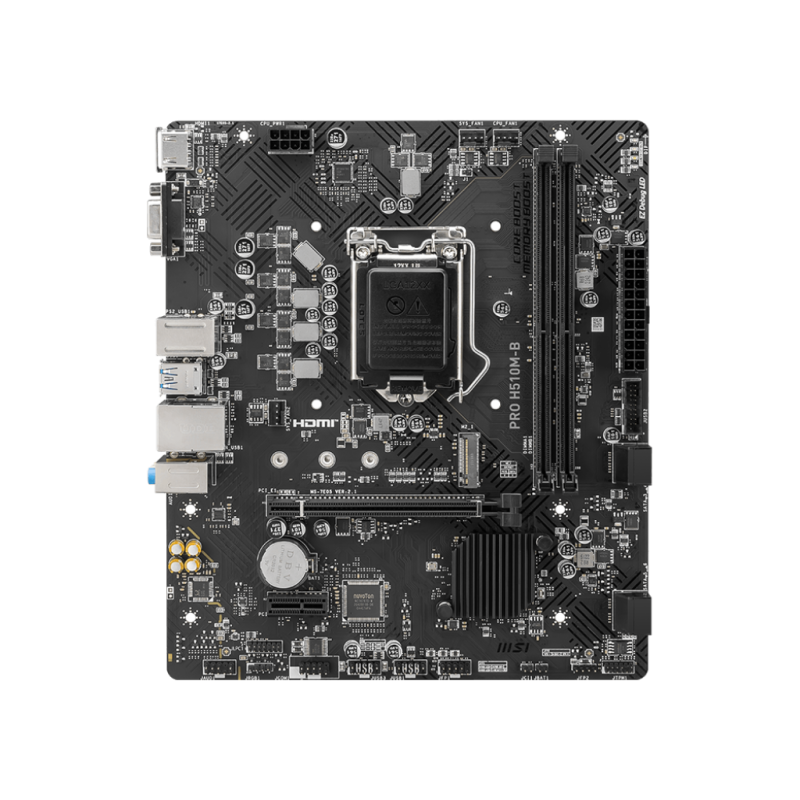 MSI PRO H510M-B Processor family Intel, Processor socket  LGA1200, DDR4 DIMM, Memory slots 2, Supported hard disk drive interfac