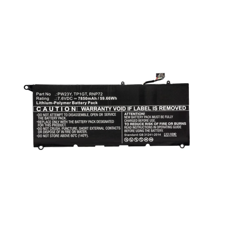Dell battery pw23y xps 13 9360 p54g p54g002 46Wh 6100mAh CP