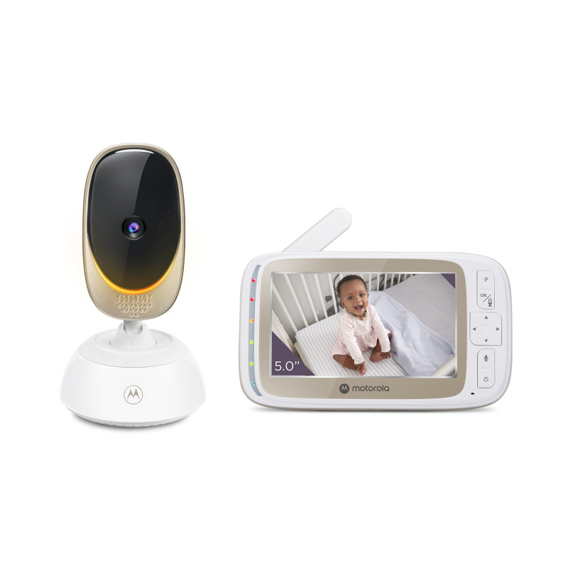 Motorola Wi-Fi Video Baby Monitor with Mood Light VM85 CONNECT 5.0"  White/Gold
