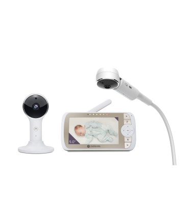 Motorola Full HD Wi-Fi Video Baby Monitor with Crib Mount  VM65X CONNECT 5.0" White/Gold