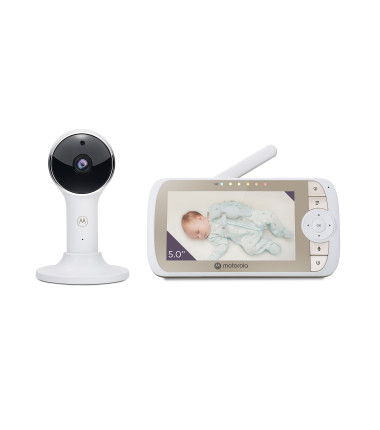 Motorola Full HD Wi-Fi Video Baby Monitor with Crib Mount  VM65X CONNECT 5.0" White/Gold