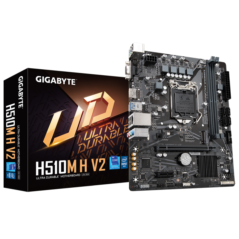 Gigabyte H510M H V2 1.0 M/B Processor family Intel, Processor socket  LGA1200, DDR4 DIMM, Memory slots 2, Supported hard disk dr