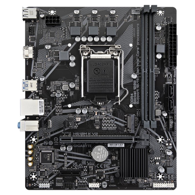 Gigabyte H510M K V2 1.0 M/B Processor family Intel, Processor socket  LGA1200, DDR4 DIMM, Memory slots 2, Supported hard disk dr
