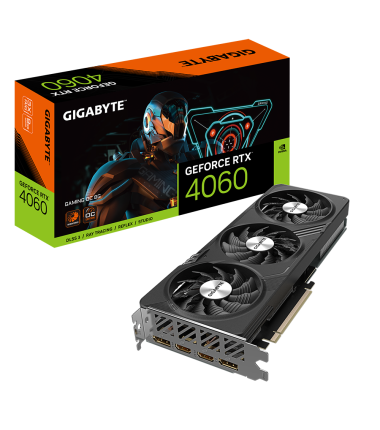 Gigabyte GV-N4060GAMING OC-8GD 1.0 NVIDIA, 8 GB, GeForce RTX 4060, GDDR6, 	 PCI-E 4.0, HDMI ports quantity 2, Memory clock speed