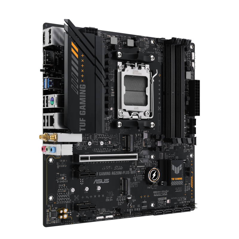Asus TUF GAMING A620M-PLUS WIFI Processor family AMD, Processor socket AM5, DDR5 DIMM, Memory slots 4, Supported hard disk drive