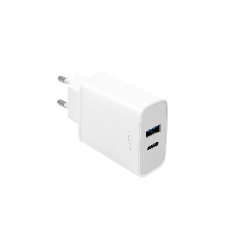 FIXED USB-C/USB Travel Charger 30W, White