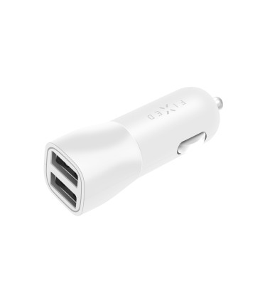 FIXED Dual USB Car Charger 15W, White