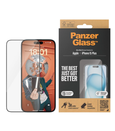PanzerGlass Screen Protector iPhone 2023 6.7 | Ultra-Wide Fit w. EasyAligner