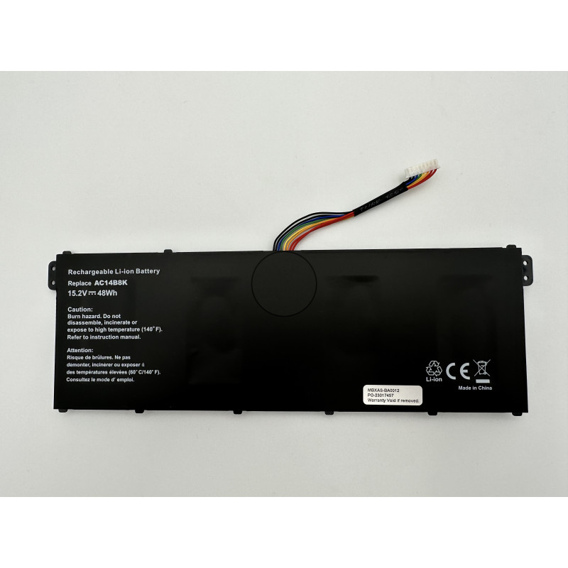 Acer battery AC14B18J AC14B8K AC14B3K ASPIRE E5-771 E5-711 E5-721 E3-111 4-cell 3000mAh 48Wh CP