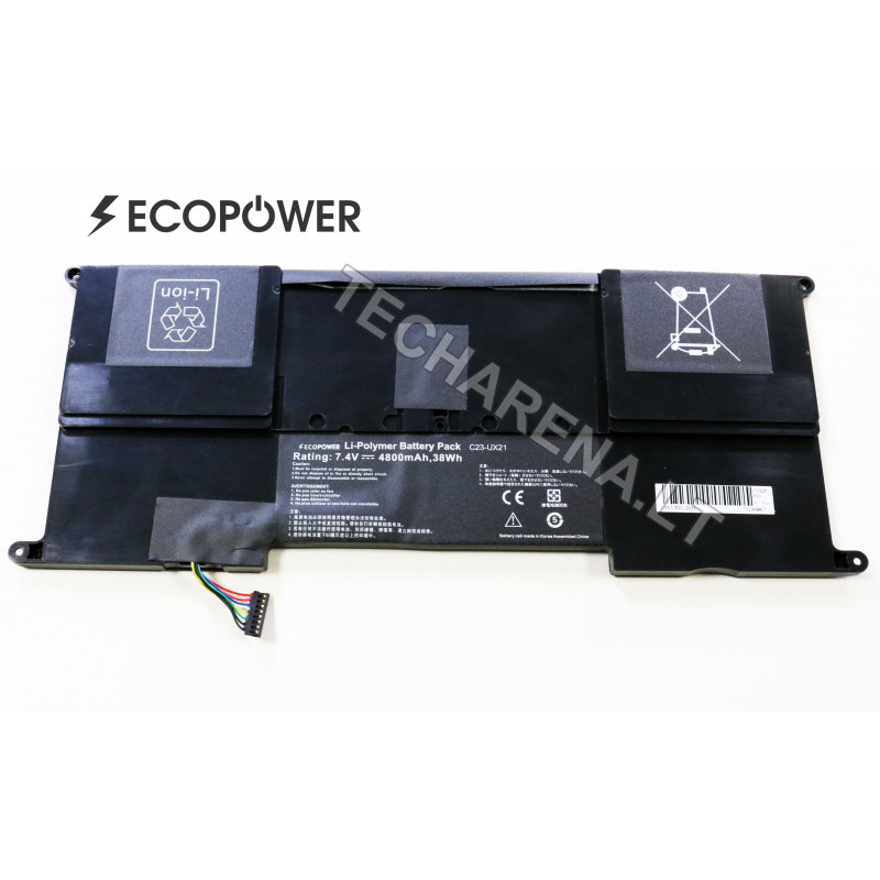 Asus C23-UX21 Ultrabook Zenbook UX21 UX21A UX21E EcoPower 4800mah baterija