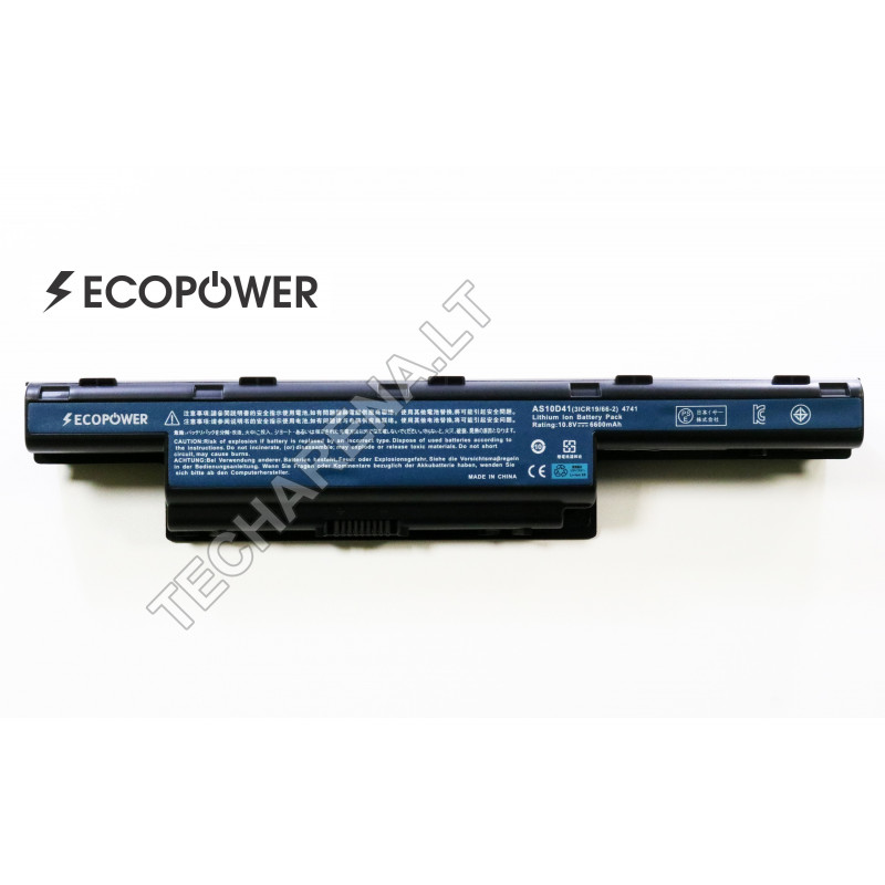 Acer baterija AS10D41 9 celių 6600mah EcoPower GC