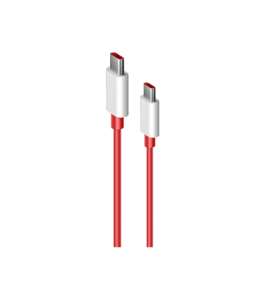 OnePlus SUPERVOOC Type-C to Type C Cable Charging / data transfer, Red, 1 m