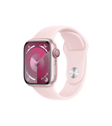 Apple Apple Watch Series 9 GPS + Cellular 41mm Pink Aluminium Case with Light Pink Sport Band - M/L