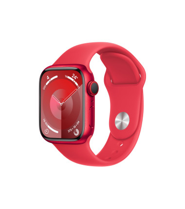 Apple Apple Watch Series 9 GPS + Cellular 41mm (PRODUCT)RED Aluminium Case with (PRODUCT)RED Sport Band - M/L