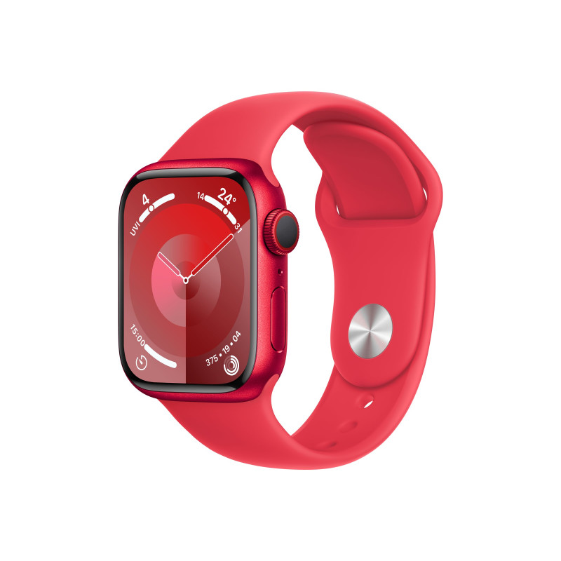 Apple Apple Watch Series 9 GPS + Cellular 41mm (PRODUCT)RED Aluminium Case with (PRODUCT)RED Sport Band - M/L