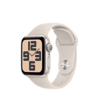 Apple Watch SE GPS 40mm Starlight Aluminium Case with Starlight Sport Band - M/L Apple