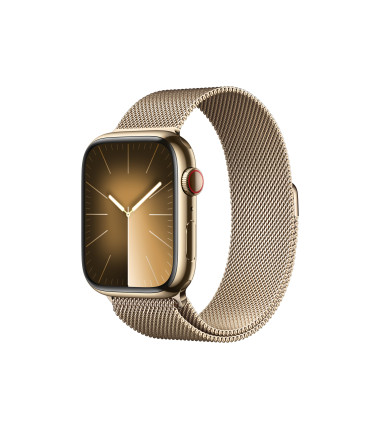 Apple Watch Series 9 GPS + Cellular 45mm Gold Stainless Steel Case with Gold Milanese Loop Apple