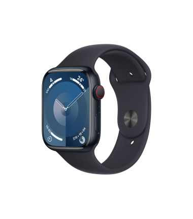 Apple Watch Series 9 GPS + Cellular 45mm Midnight Aluminium Case with Midnight Sport Band - M/L Apple