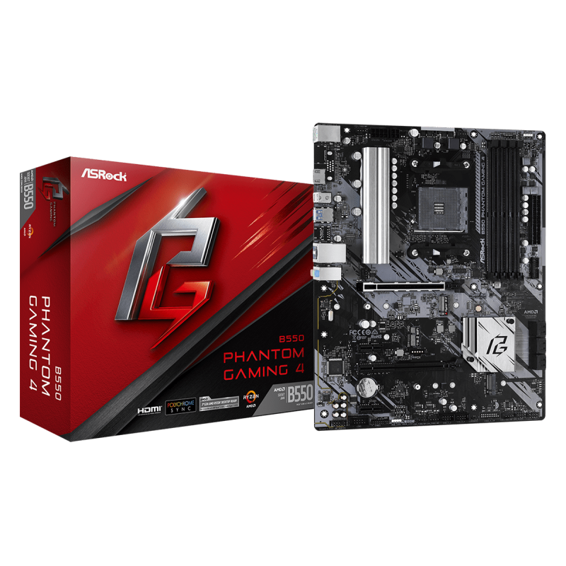 ASRock B550 Phantom Gaming 4 - motherboard - ATX - Socket AM4 - AMD B550 ASRock