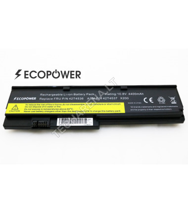 Lenovo 42T4647 42T4536 42T4537 ThinkPad x200 x201 EcoPower 6 celių 4400mah baterija