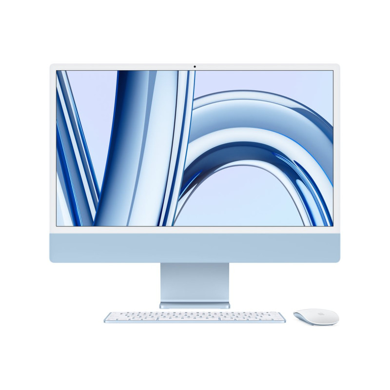 Apple iMac 24” 4.5K Retina, Apple  M3 8C CPU, 10C GPU/8GB/256GB SSD/Blue/INT Apple