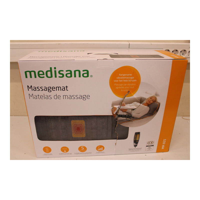 SALE OUT.  Medisana Vibration Massage Mat MM 825 Number of massage zones 4 Number of power levels 2 Heat function Grey DAMAGED P