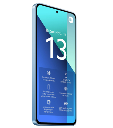 Xiaomi Redmi Note 13 Ice Blue 6.67 " AMOLED 1080 x 2400 pixels Qualcomm SM6225 Snapdragon 685 (6 nm) Internal RAM 6 GB 128 GB Du